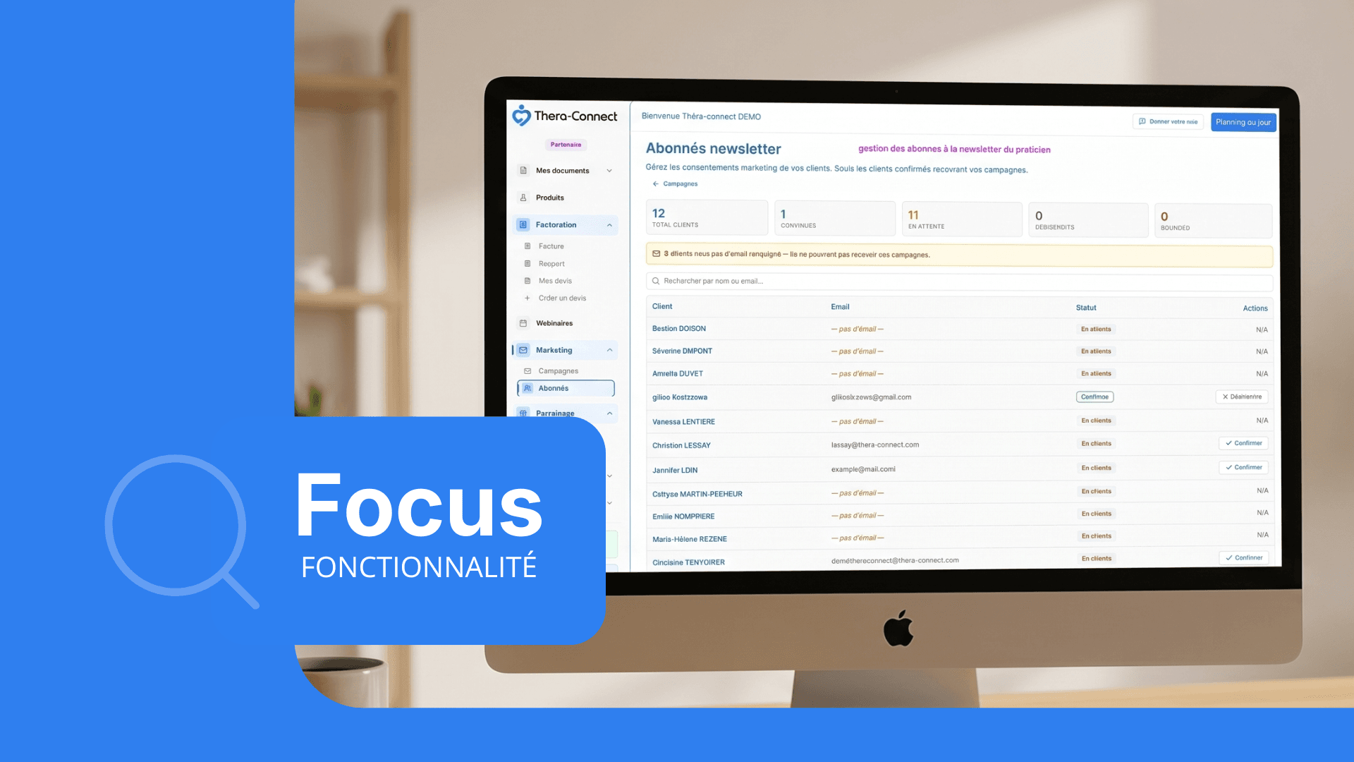 Newsletter pour thérapeutes : restez présent entre les séances et fidélisez vos clients/patients