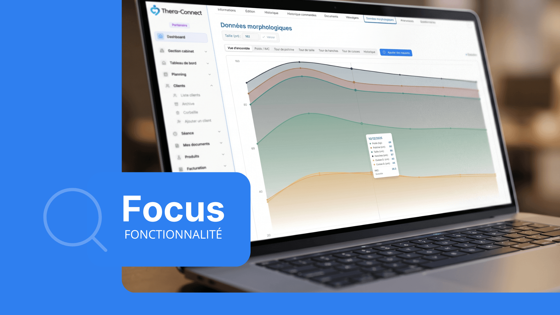 Focus fonctionnalité - le suivi client patient dans Thera-connect
