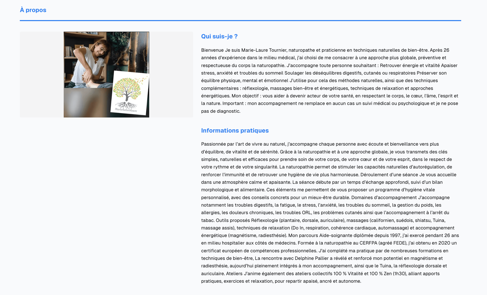 Présentation praticien