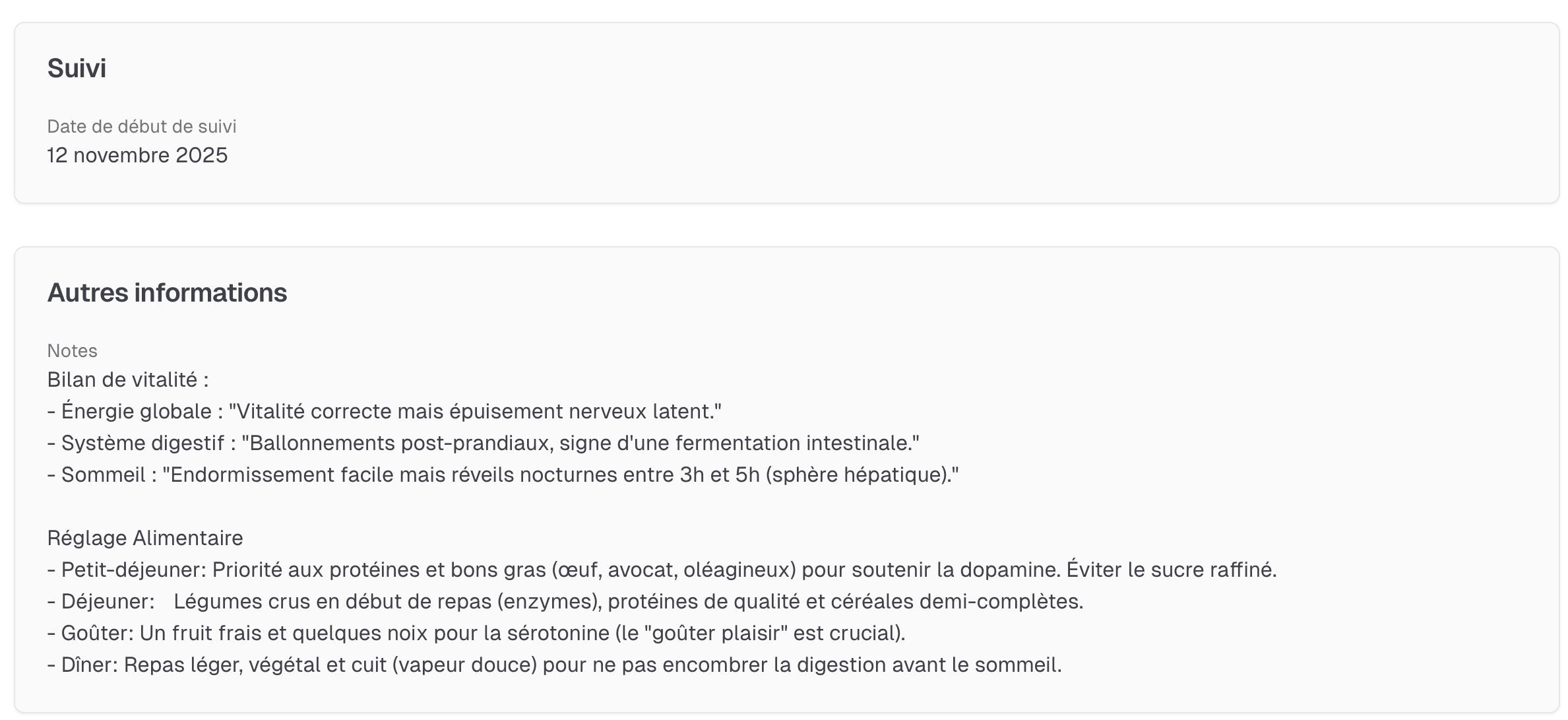 Suivi patient client